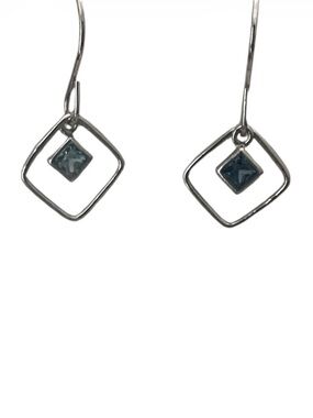 5/$25 Silver and Aquamarine Hand-crated Earrings
